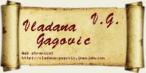 Vladana Gagović vizit kartica